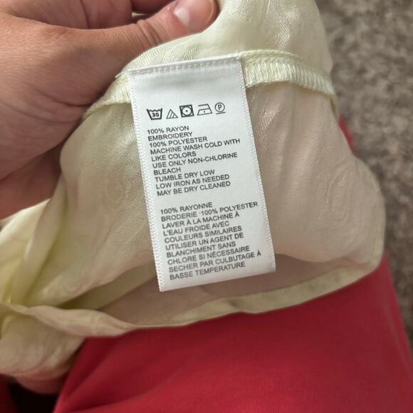 Out From Under Robyn Eyelet Maxi Slip Dress XS Yellow Ethereal Embroidered - Picture 6 of 13